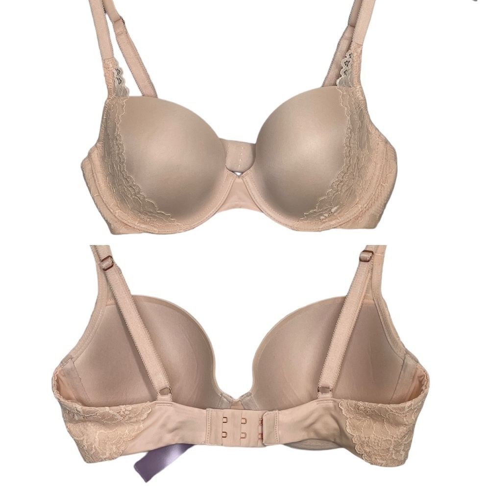 Savage x Fenty Bra Lace Trim Adjustable Straps Formed Cups 2 Hook/Eye Size 32D